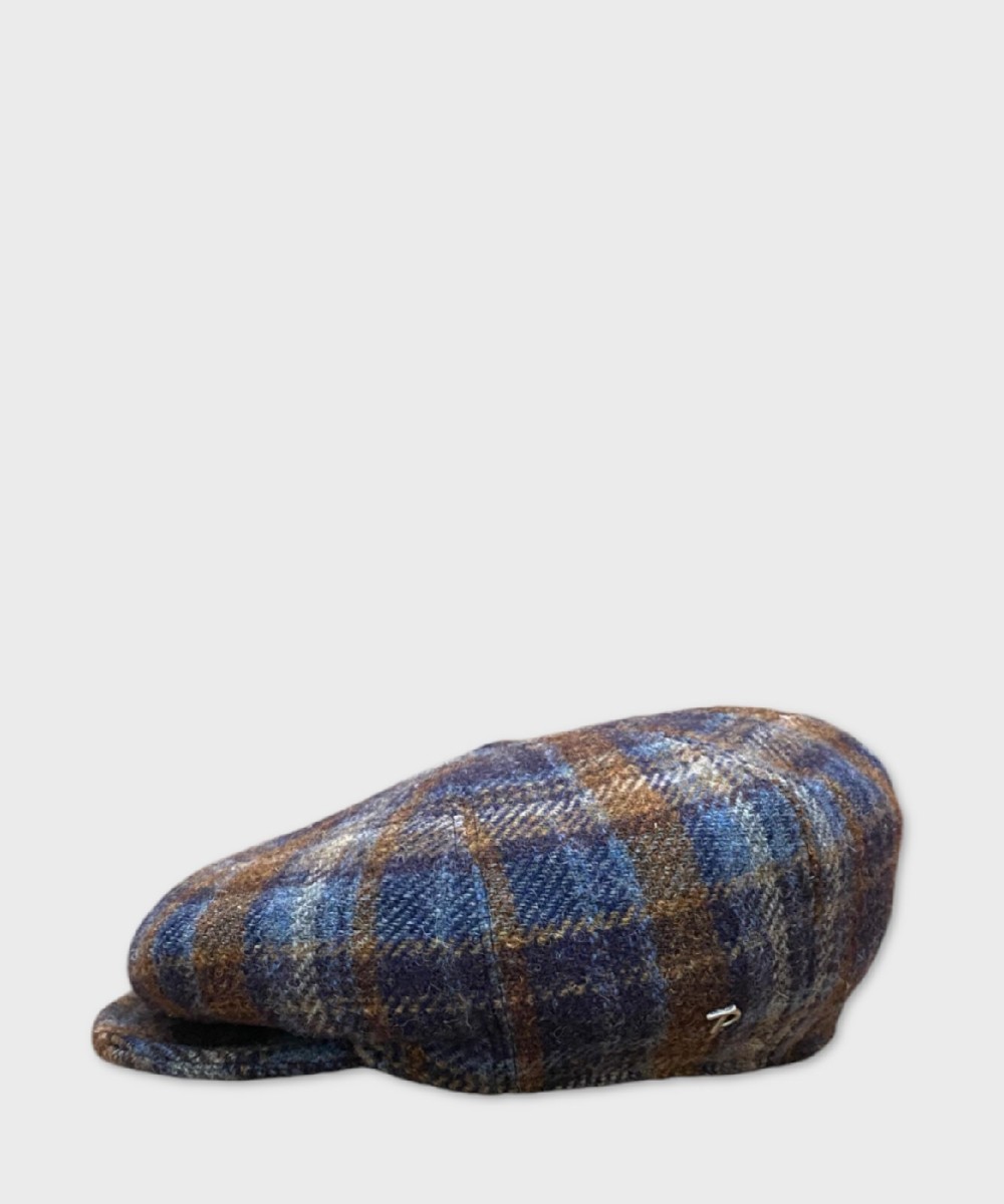 Panizza Clove 8-piece wool cap, blue tartan