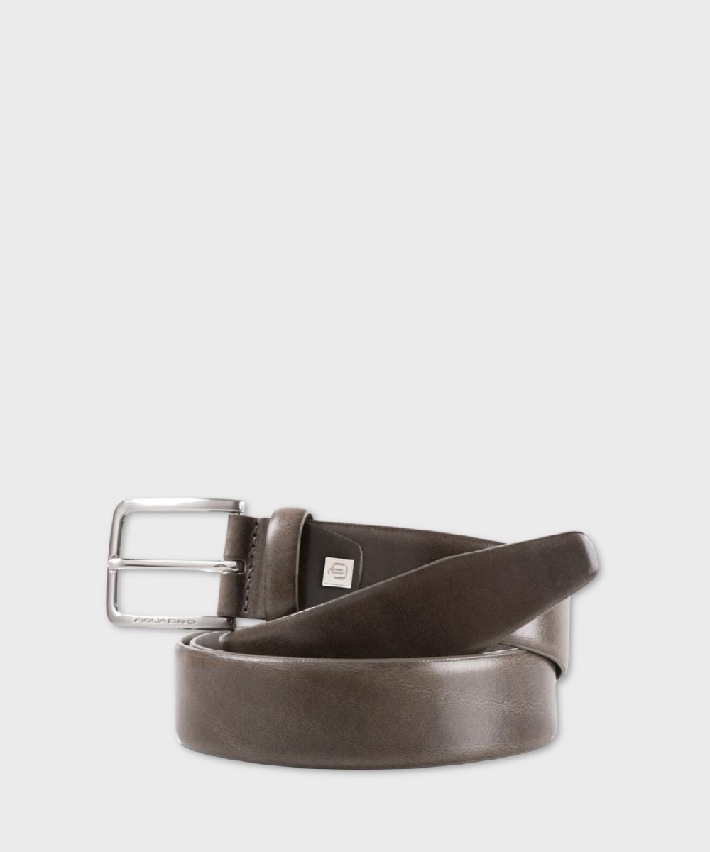 Piquadro C56 cintura in pelle marrone testa di...