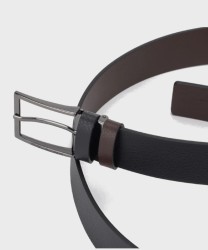 Piquadro Modus special reversible belt, black brown