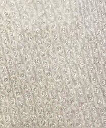 Arcuri three fold silk tie, white, white squares