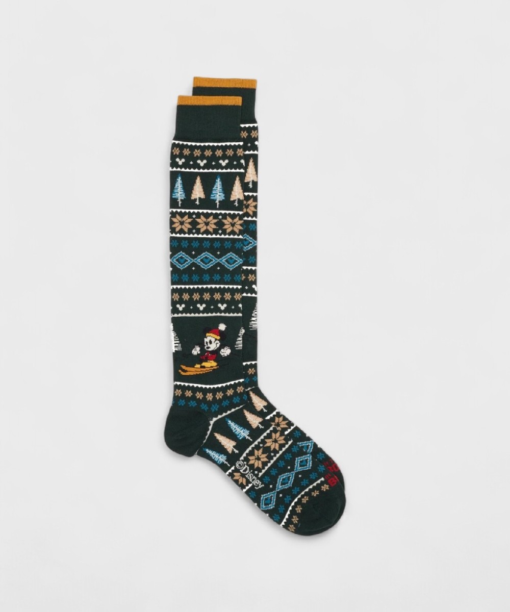 In The Box Mickey Christmas Long Cotton Socks,...