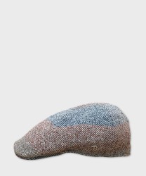 Panizza Gatsby wool cap, rust grey herringbone