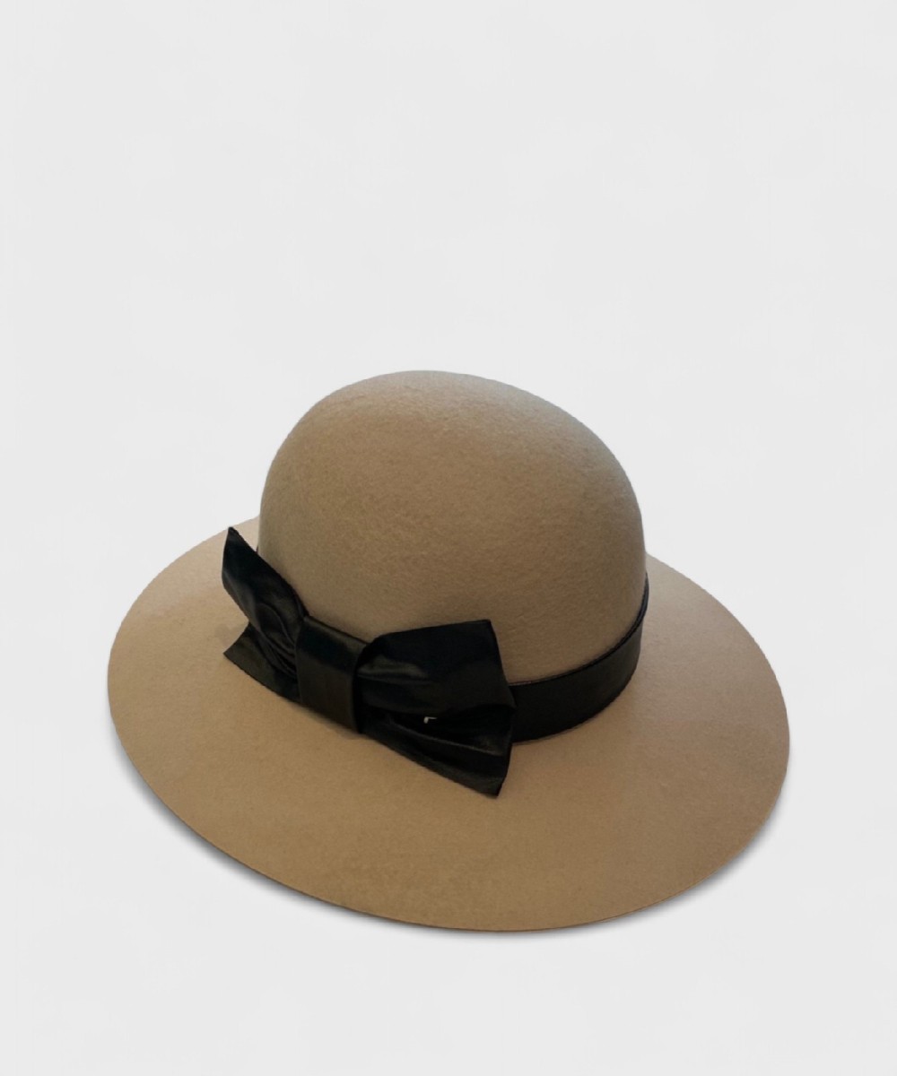 Panizza Giulia Chianti wool felt hat with bow,...
