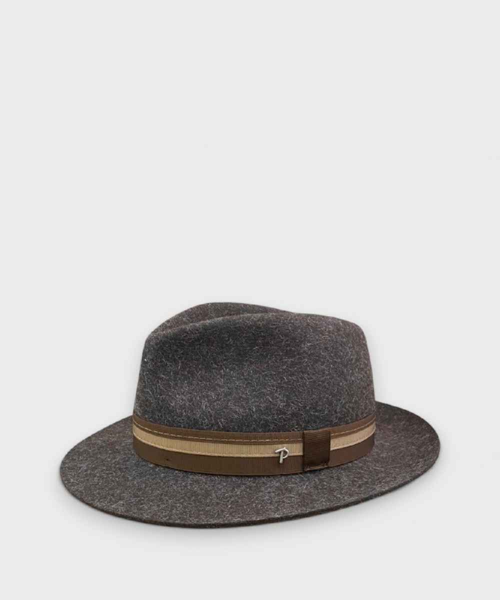 Panizza Gorizia Chianti wool felt hat, brown