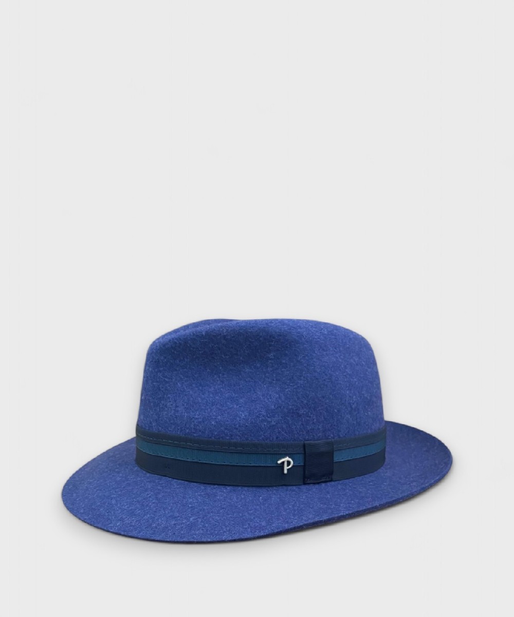 Panizza Gorizia Chianti wool felt hat, blue