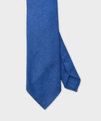 Arcuri cravatta tre pieghe in lana e seta, sfoderata, blu denim