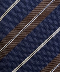 Arcuri cravatta tre pieghe in seta, regimental blu