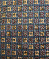 Arcuri three fold tie in jacquard silk, green orange red checks