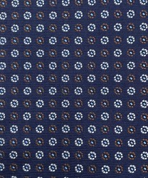 Arcuri cravatta tre pieghe in seta Jacquard, blu notte