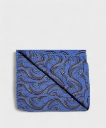 Arcuri pochette da taschino in lana e seta, fantasia cerchi