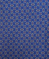 Arcuri three fold silk tie, blue macro pattern