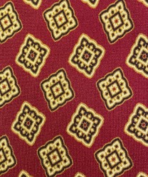 Arcuri three fold silk tie, red checked pattern