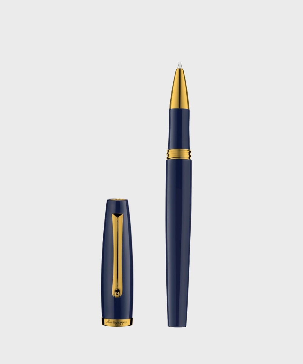 Montegrappa Manager penna roller, blu e oro