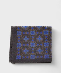 Arcuri double-sided pocket square, wool and silk