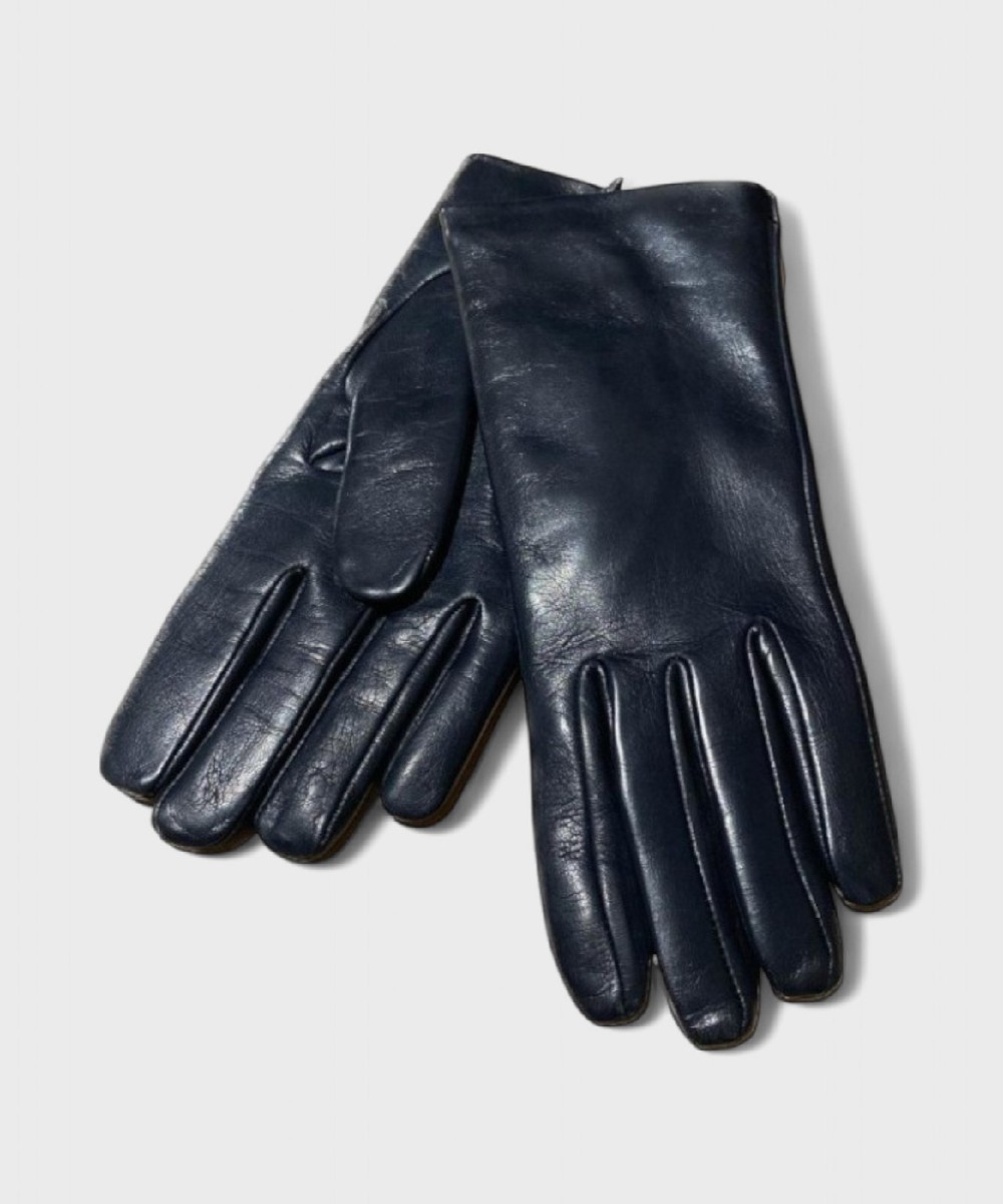 Galise women's leather gloves, ocean blue