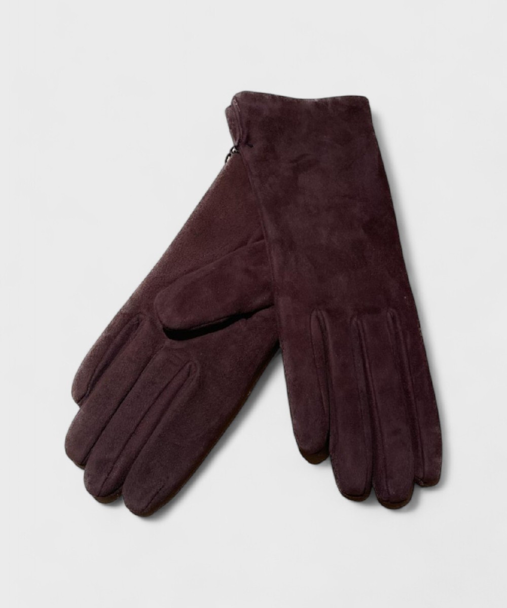 Galise women's suede gloves, burgundy