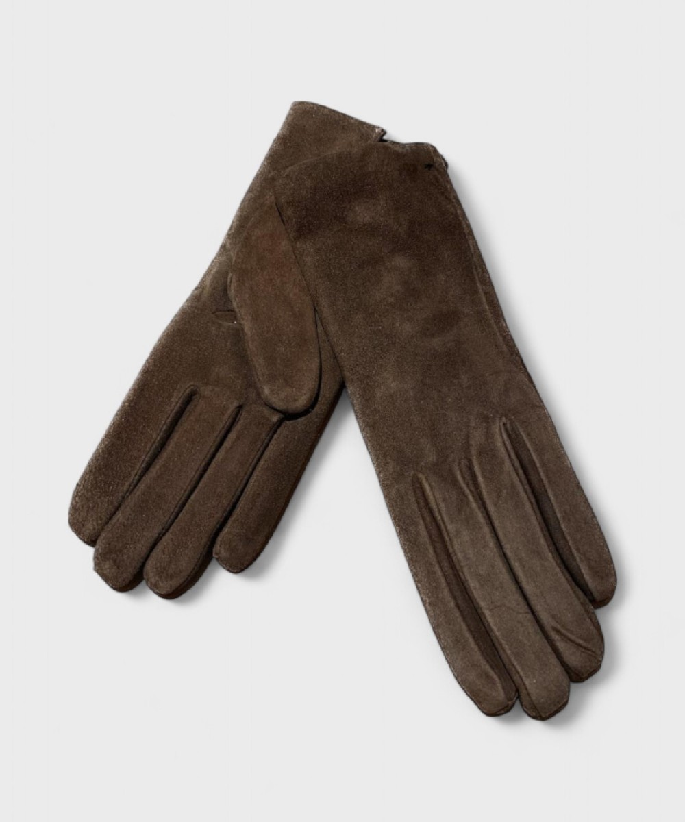 Galise women's suede gloves, brown