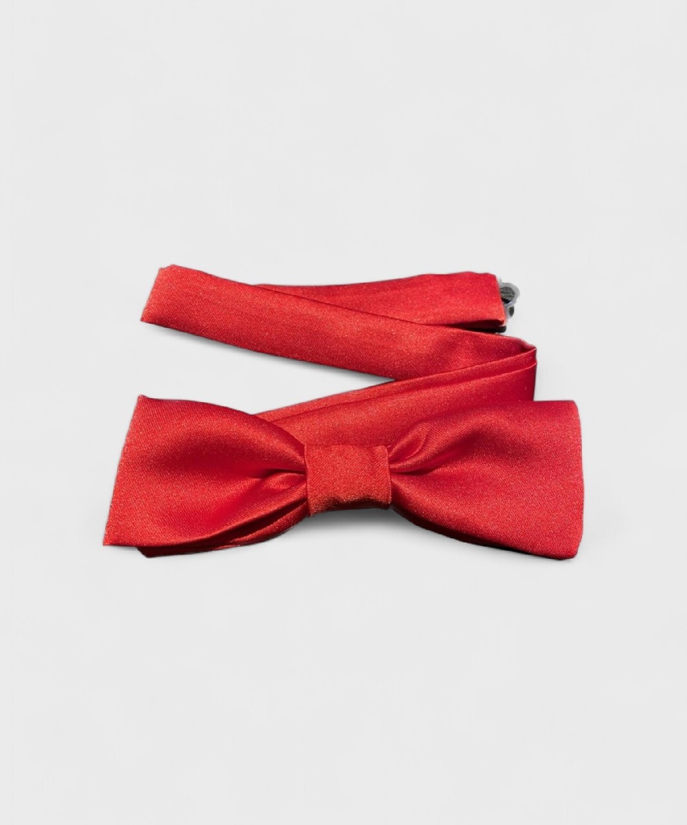 Galise satin bow tie, 4 cm, red