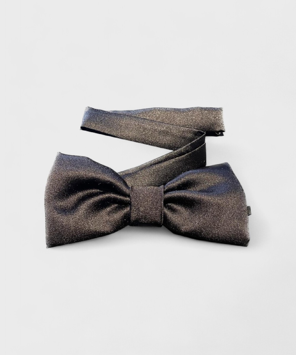 Galise satin bow tie, 6 cm, black
