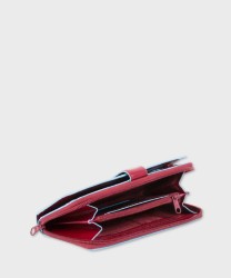 Piquadro Blue Square zip-around wallet, red