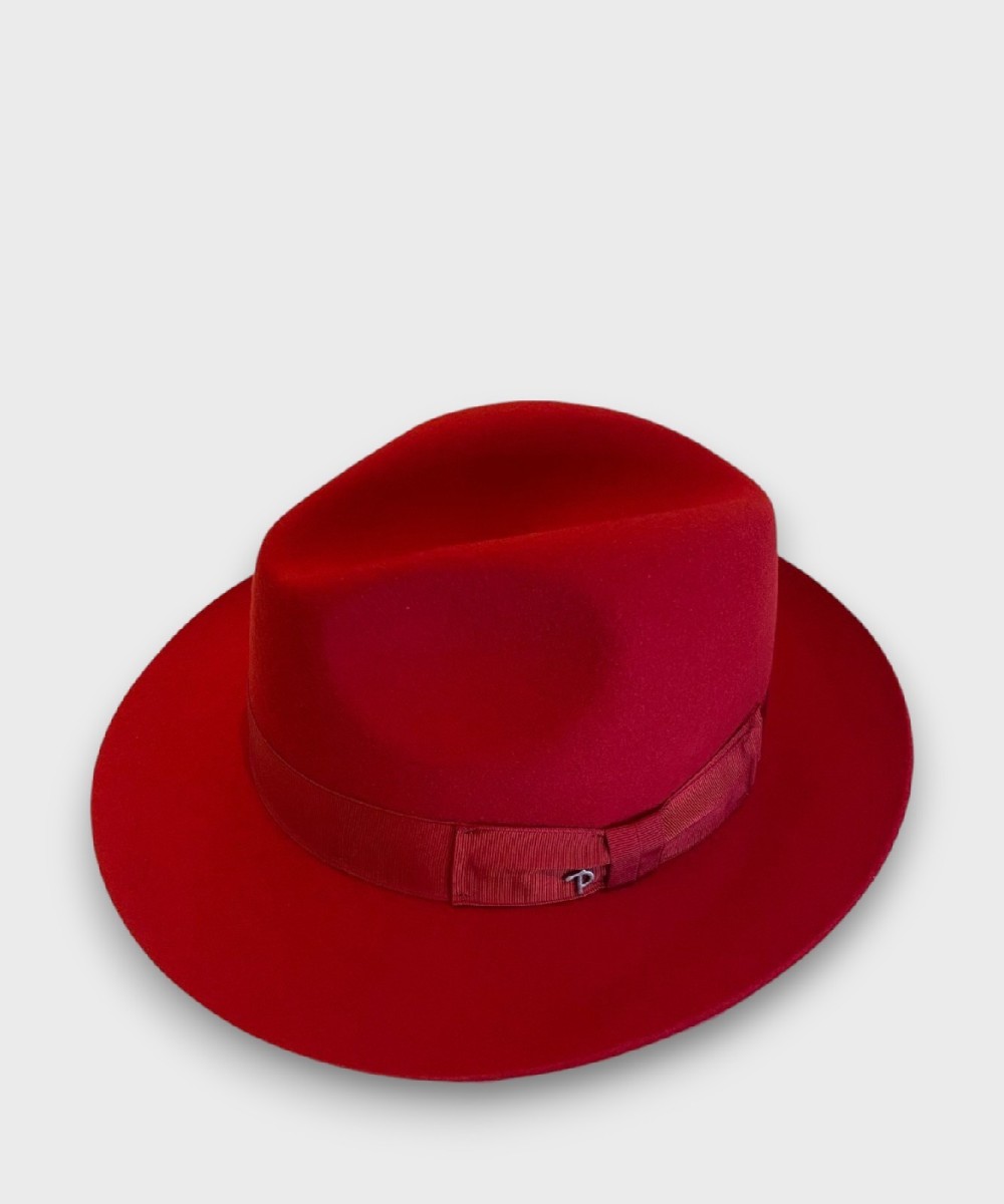 Panizza Pistoia cappello feltro lana Chianti, rosso