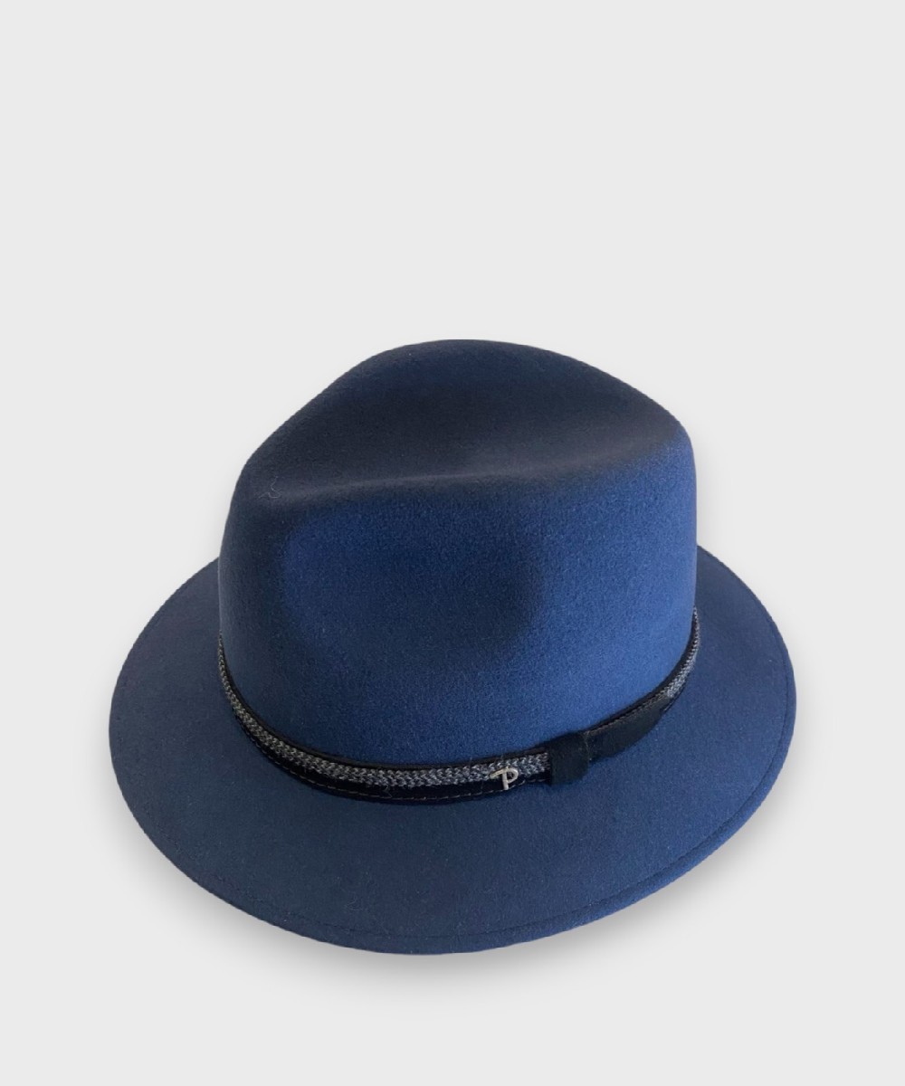 Panizza Potenza cappello feltro lana Chianti, blu
