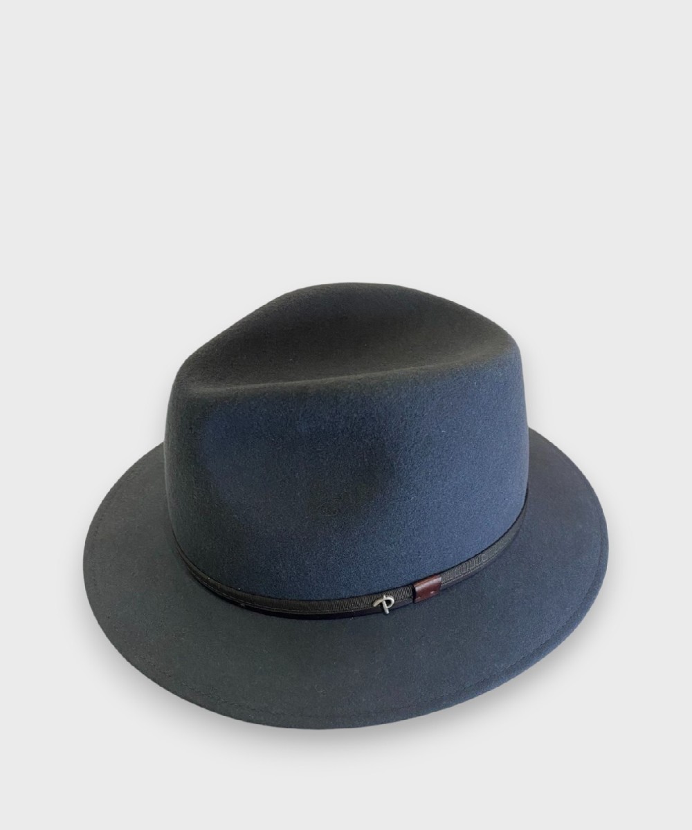 Panizza Potenza wool felt hat, navy blue