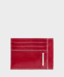 Piquadro Blue Square 6+2 cc pouch, red