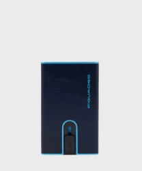 Piquadro Blue Square BL compact wallet 6+2 cc with pocket
