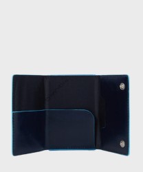 Piquadro Blue Square BL compact wallet 6+2 cc with pocket