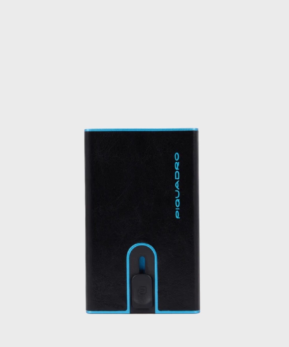Piquadro Blue Square BL compact wallet 6+2 with...