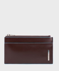 Piquadro Blue Square 4cc pouch, mahogany