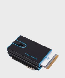 Piquadro Blue Square BL compact wallet banconote e monete 6 cc