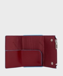 Piquadro Blue Square BL compact wallet banconote e monete 6 cc