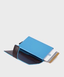 Piquadro Blue Square BL compact wallet 6+2cc e banconote in