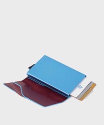 Piquadro Blue Square BL compact wallet, 6+2cc and banknotes, red