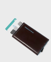 Piquadro Blue Square BL compact wallet credit card holder