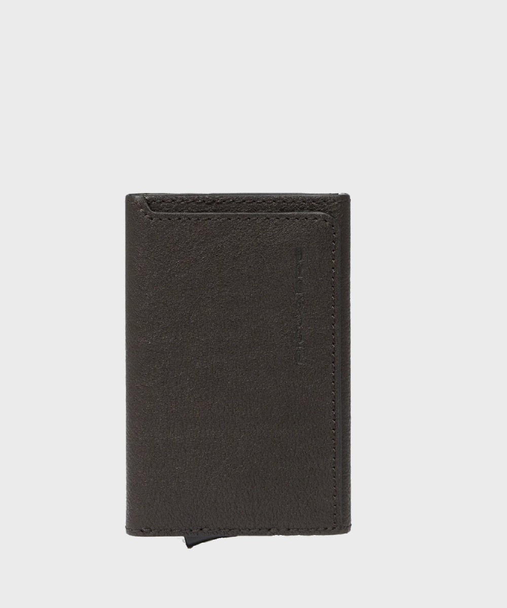 Piquadro Black Square compact wallet slim 6 cc,...