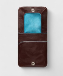 Piquadro Blue Square coin purse with 2 compartments