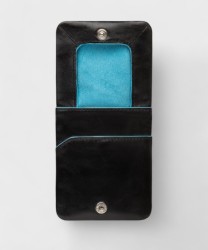 Piquadro Blue Square tacco portamonete a 2 scomparti in pelle