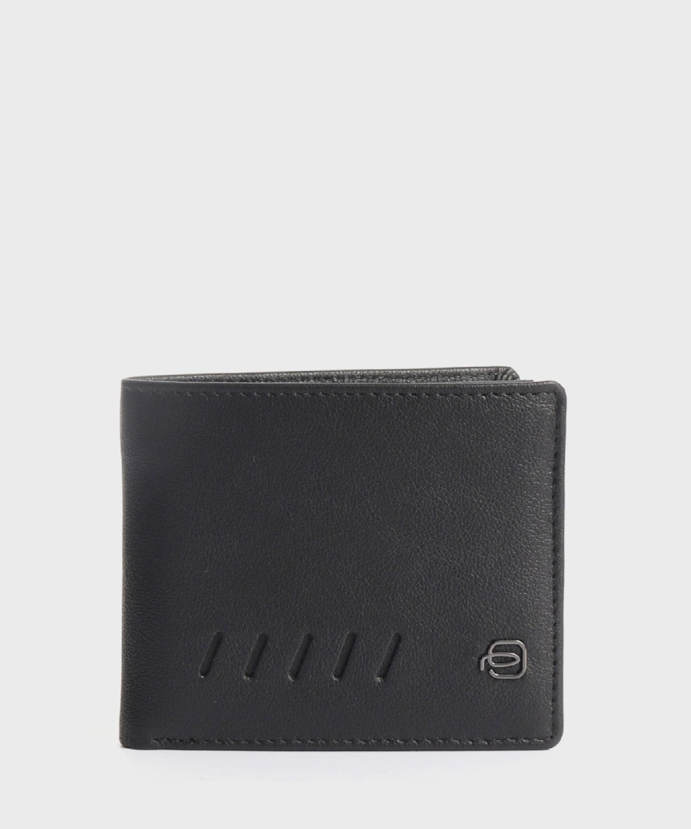 Piquadro Nabucco portafogli 6 cc in pelle nero