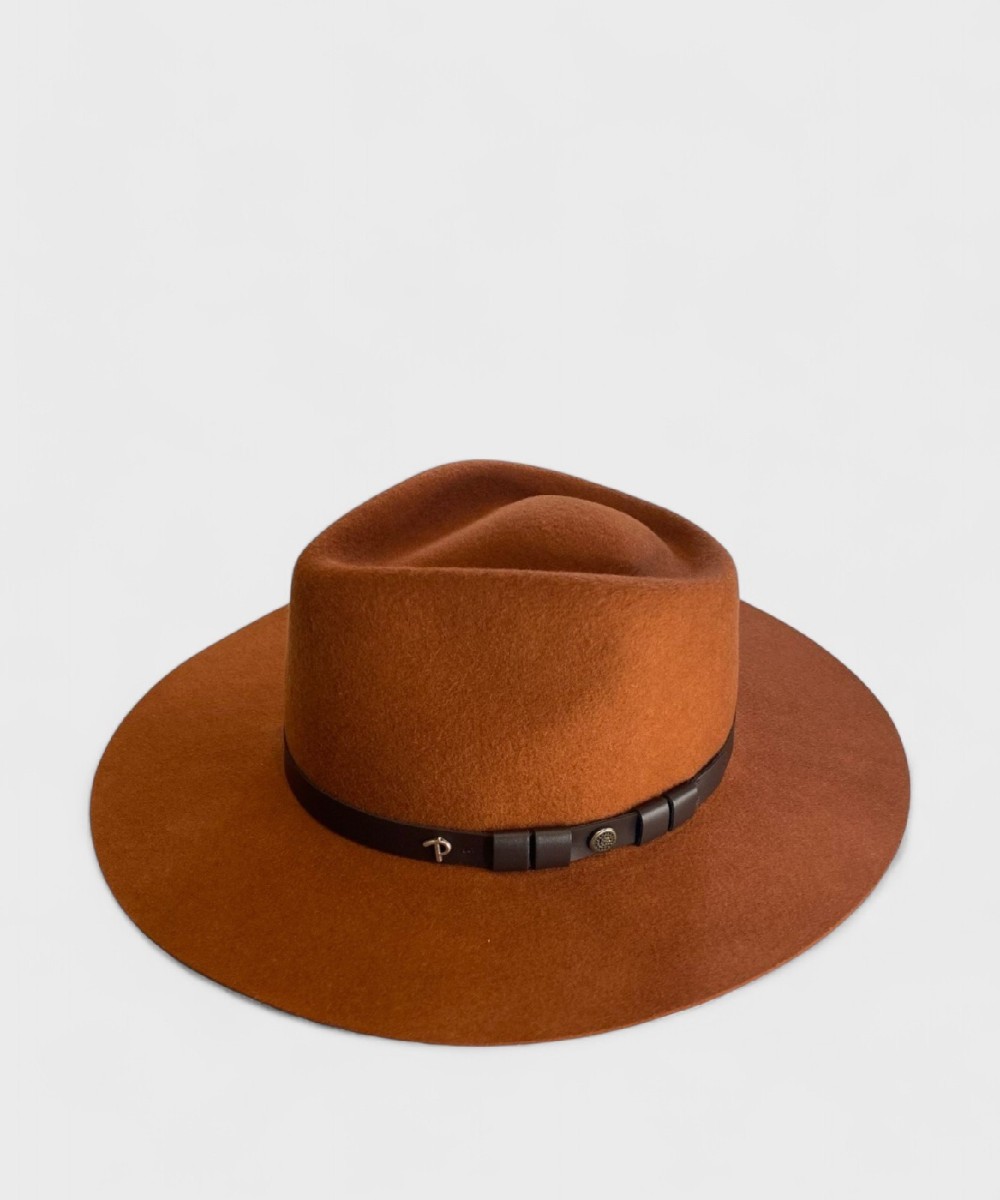Panizza Trapani felt hat wool Chianti flamed,...