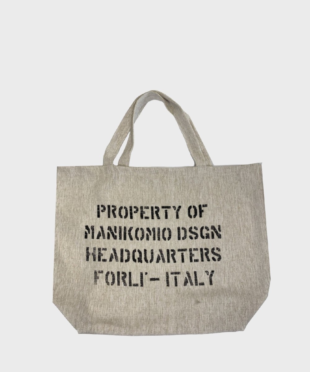 Manikomio Dsgn utility borsa shopper in cotone,...