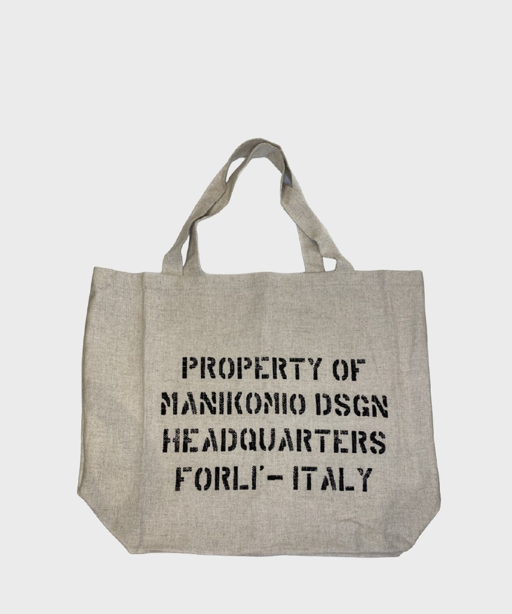 Manikomio Dsgn utility borsa shopper in cotone,...