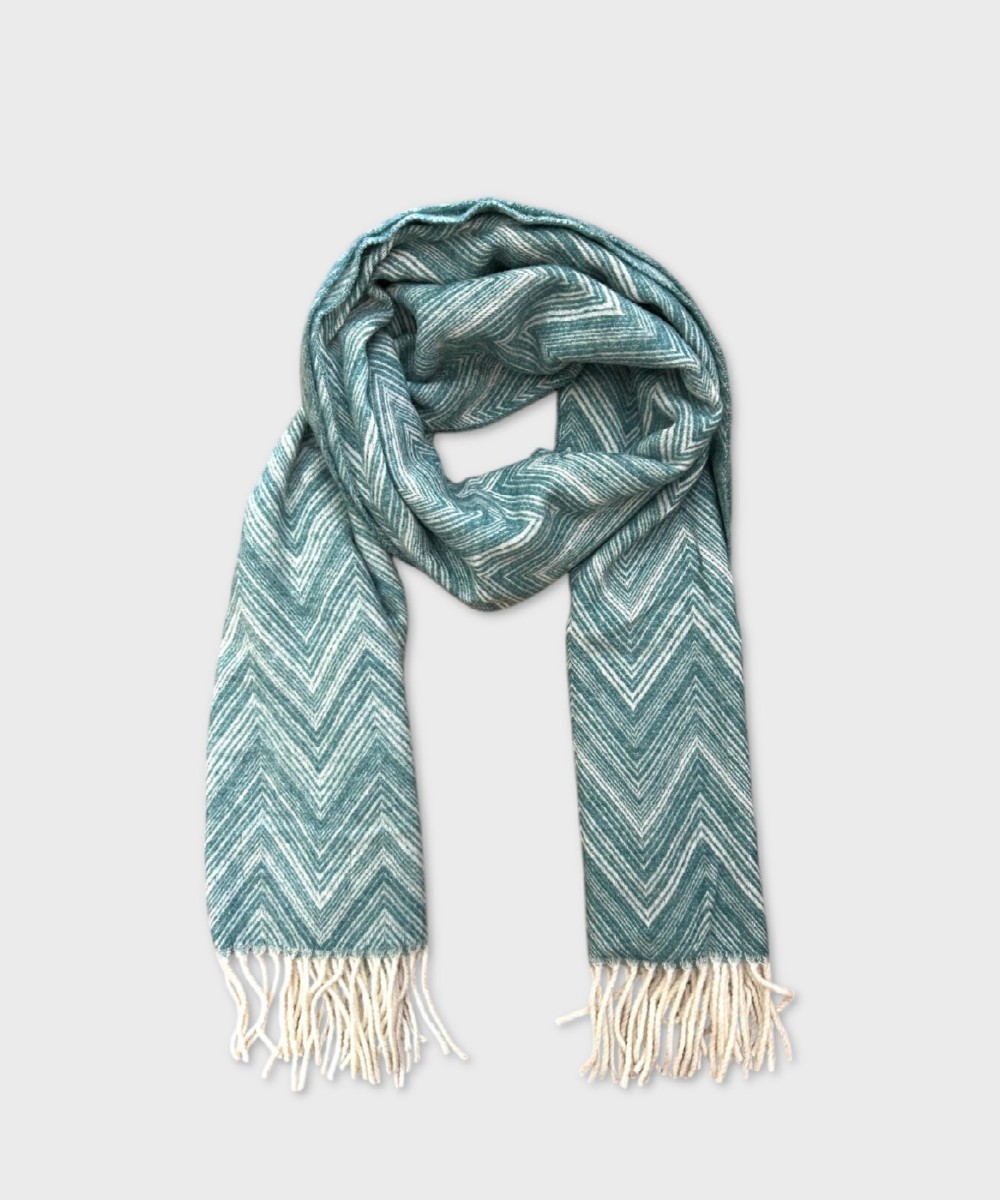 Piquadro Samba herringbone pattern scarf, wool...
