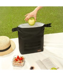 Cabaia Lausanne lunch bag borsa termica black flower