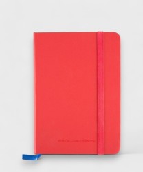 Piquadro quaderno notes a righe, formato A6, datario, rosso