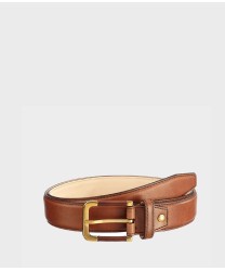 The Bridge Story cintura con fibbia ottone e pelle, in pelle