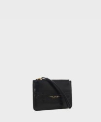 The Bridge Lucrezia bustina con zip 4+1 cc in pelle nero