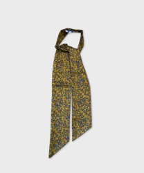 Petronius 1926 silk peau d'ange scarf tie, flowers